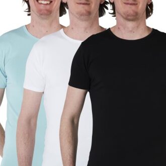 Tommy Hilfiger 3 stuks Crew Neck * Actie * Versch.kleure/Patroon,Zwart,Grijs,Wit,Blauw - Medium,Large,X-Large