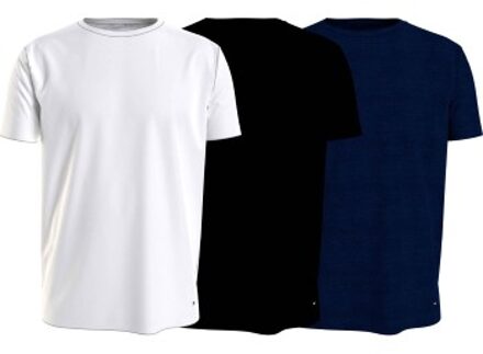 Tommy Hilfiger 3 stuks Stretch Cotton T-shirt Zwart,Blauw,Versch.kleure/Patroon - Large