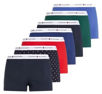 Tommy Hilfiger 7 stuks Cotton Essentials Print Trunk * Actie * Zwart,Versch.kleure/Patroon - Medium,Large,X-Large,XX-Large
