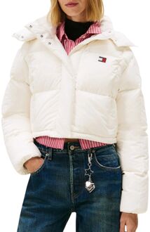 Tommy Hilfiger Alaska Grid Cropped Winterjas Dames - L