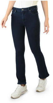 Tommy Hilfiger Applique Skinny Jeans met Zichtbaar Logo Tommy Hilfiger , Blue , Dames - W24