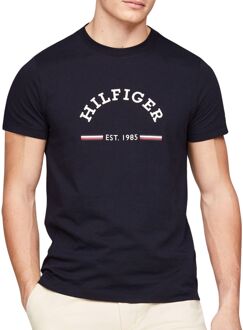 Tommy Hilfiger Arch Logo Shirt Heren donkerblauw