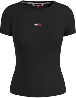 Tommy Hilfiger BBY Small Badge Rib Shirt Dames zwart - XS
