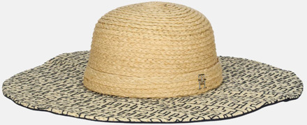 Tommy Hilfiger beach summer straw hoed calico Beige