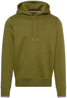 Tommy Hilfiger Biologisch katoenen trui met capuchon en contraststrepen Tommy Hilfiger , Green , Heren - 2Xl,M,S