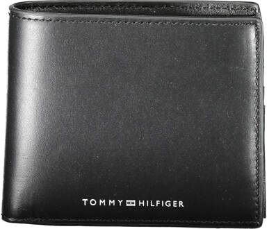Tommy Hilfiger Black Leather Wallet Tommy Hilfiger , Zwart , Heren - ONE Size