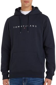 Tommy Hilfiger Blauwe hoodie met geborduurd logo Tommy Hilfiger , Blue , Heren - 2Xl,Xl,L,M,S