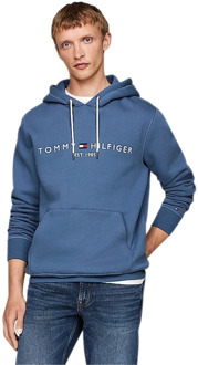 Tommy Hilfiger Blauwe Hoodie met Stijl Tommy Hilfiger , Blue , Heren - L,M,S,Xs