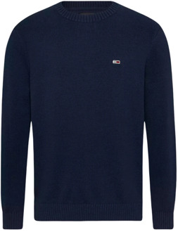 Tommy Hilfiger Blauwe Katoenen Gebreide Kleding Lente/Zomer Mannen Tommy Hilfiger , Blue , Heren - L,M,S