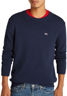 Tommy Hilfiger Blauwe Katoenen Gebreide Kleding Lente/Zomer Mannen Tommy Hilfiger , Blue , Heren - M,S