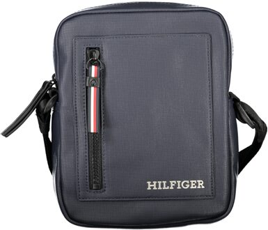 Tommy Hilfiger Blauwe Verstelbare Schoudertas met Rits Tommy Hilfiger , Blue , Heren - ONE Size