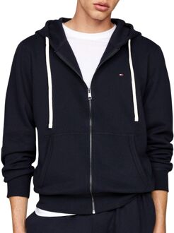 Tommy Hilfiger Blauwe Zip Hoodie Sweater Tommy Hilfiger , Blue , Heren - M