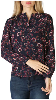 Tommy Hilfiger Bloemenprint blouse met lange mouwen voor dames Tommy Hilfiger , Blue , Dames - 2XS