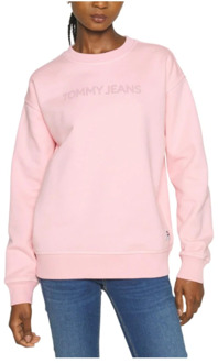 Tommy Hilfiger Bold Classic Sweatshirt Tommy Hilfiger , Pink , Dames - XS