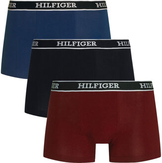 Tommy Hilfiger boxershorts 3-pack blauw-rood - L