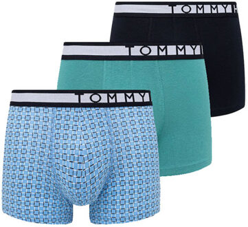 Tommy Hilfiger boxershorts 3-pack groen-blauw-zwart - M