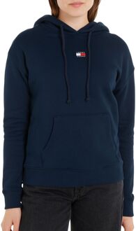 Tommy Hilfiger Boxy Badge Hoodie Dames donkerblauw - L