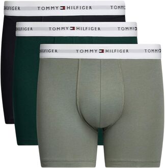 Tommy Hilfiger Brief Boxershorts Heren (3-pack) groen - donkerblauw - wit - M