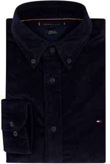 Tommy Hilfiger Casual Donkerblauw Overhemd Tommy Hilfiger , Blue , Heren - M,S