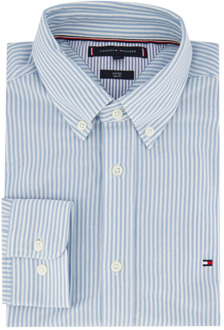 Tommy Hilfiger Casual Gestreept Overhemd in Lichtblauw Tommy Hilfiger , Blue , Heren - S
