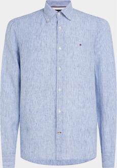 Tommy Hilfiger Casual hemd lange mouw blauw linen stripe sf shirt mw0mw31782/0a4 Print / Multi - XXL