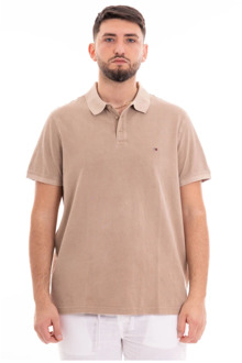 Tommy Hilfiger Casual Polo in Regular Fit Tommy Hilfiger , Beige , Heren - Xl,L,M