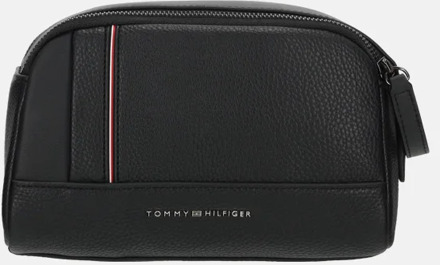 Tommy Hilfiger central washbag toilettas black Zwart - No Size