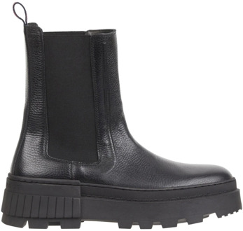 Tommy Hilfiger Chunky Zwarte Chelsea Booties Tommy Hilfiger , Black , Heren - 45 Eu,46 Eu,41 Eu,43 Eu,42 Eu,44 EU