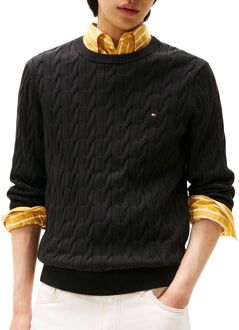 Tommy Hilfiger Classic Cotton Cable Crew Sweater Heren - L