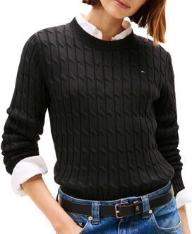 Tommy Hilfiger Co Cable Crew Sweater Dames - L