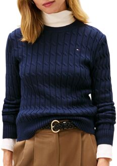 Tommy Hilfiger Co Cable Crew Sweater Dames - M