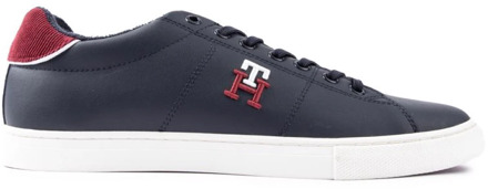 Tommy Hilfiger Core Corporate Leren Trainers Tommy Hilfiger , Blue , Heren - 41 Eu,42 Eu,43 EU