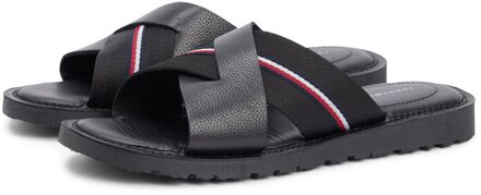 Tommy Hilfiger Core Leather Criss Slippers Heren - 44