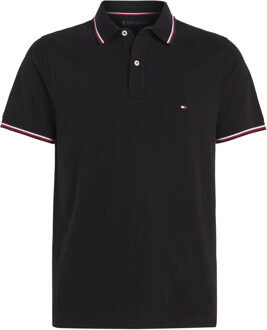 Tommy Hilfiger Core Tipped Polo Heren zwart - wit - rood - L