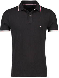 Tommy Hilfiger Core Tipped Polo Heren zwart - wit - rood - S