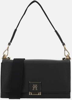 Tommy Hilfiger crossbody tas M black Zwart