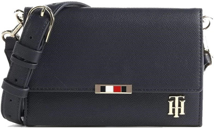 Tommy Hilfiger crossbody tas SAFFIANO blauw - 000