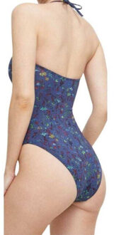 Tommy Hilfiger Dames bloemenpak uit één stuk Blauw - XS