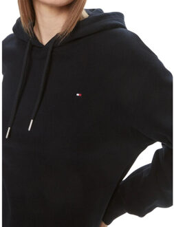 Tommy Hilfiger Dames desert sky logo regular full zip hoodie - maat XL Blauw