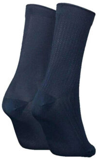 Tommy Hilfiger Dames effen katoen blend sokken (set van 2) Blauw - 35-38