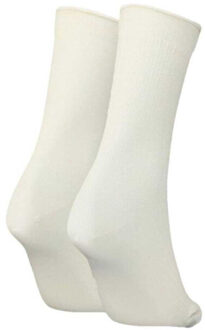 Tommy Hilfiger Dames effen katoen blend sokken (set van 2) - maat 39-42 Beige