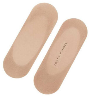 Tommy Hilfiger Dames effen katoen blend voeringsokken (set van 2) Beige - 39-42