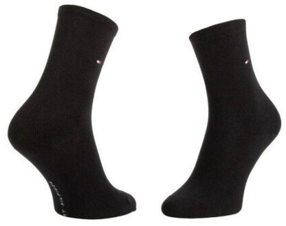 Tommy Hilfiger Dames effen sokken (set van 2) Zwart - 39-42