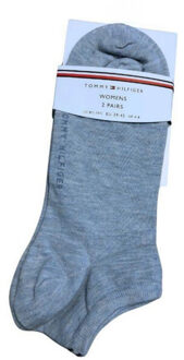 Tommy Hilfiger Dames enkel sokken met geborduurd logo (set van 2) Blauw - 39-42