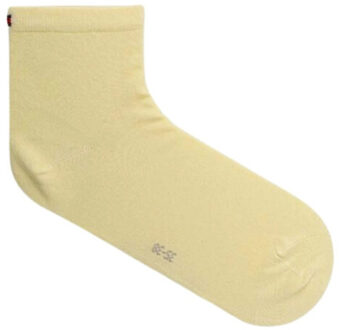 Tommy Hilfiger Dames geborduurde logo gladde enkelsokken (set van 3) - maat 35-38 Wit