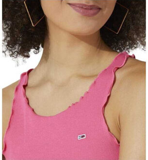 Tommy Hilfiger Dames geborduurde logo tank top Roze - S