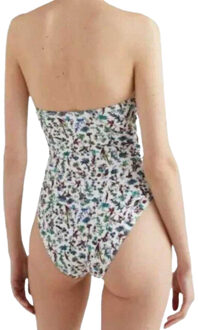 Tommy Hilfiger Dames gedrukt eendelig badpak Wit - L