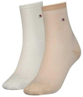 Tommy Hilfiger Dames gestippelde sokken (set van 2) Beige - 39-42