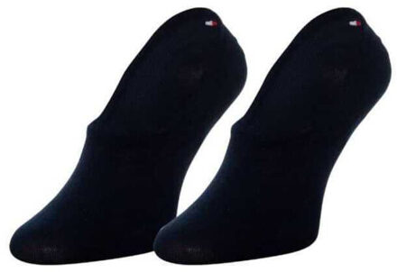 Tommy Hilfiger Dames gladde binnensokken (set van 2) - maat 35-38 Blauw