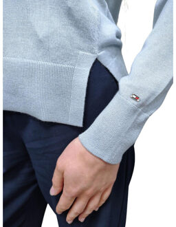 Tommy Hilfiger Dames lichtgewicht v hals sweater top Blauw - XXS